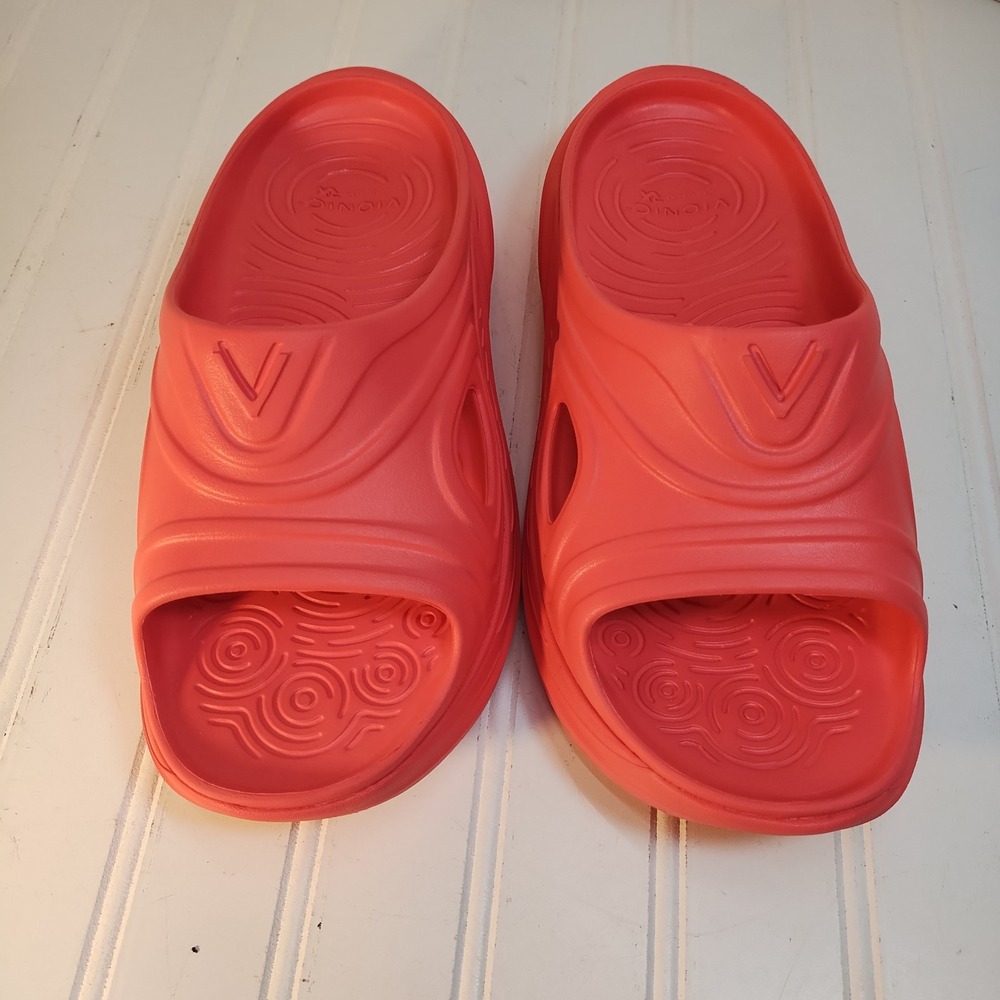 Vionic Cove RX Recovery Slide Sandals Strawberry Pink Womens 7 Mens 5 J0786S1651